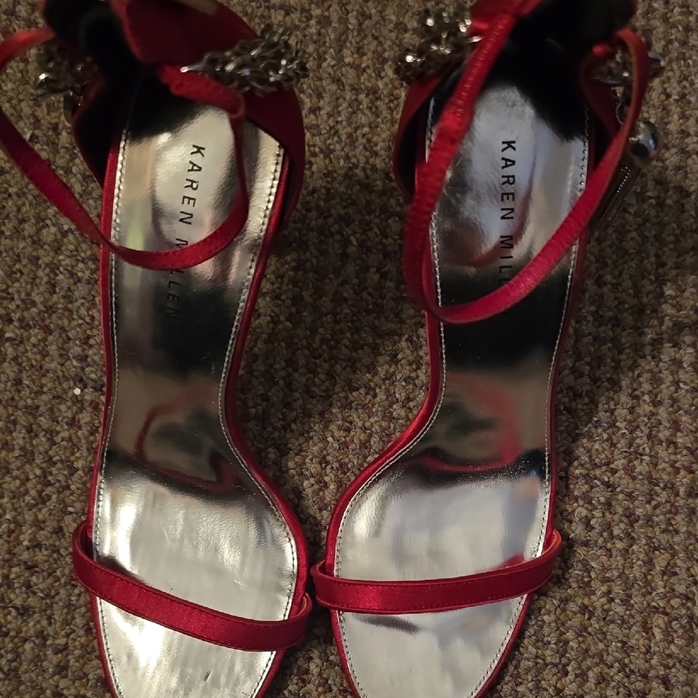 Karen Millen Red Strappy Heels